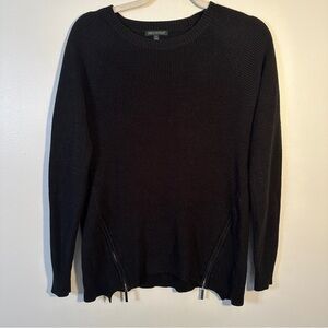 For Cynthia Zip Pullover Sweater Womans Size S Black